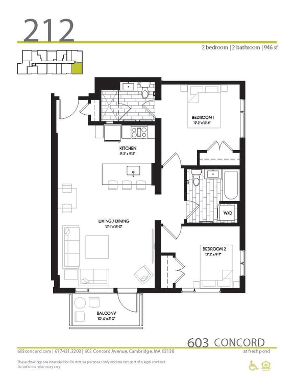 Floor Plan at 603 Concord, Cambridge
