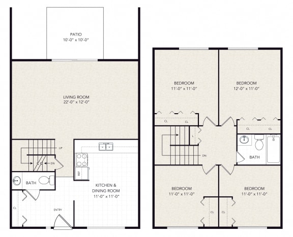 Floor Plan  4 Bedrooms