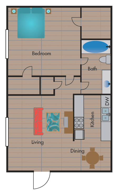 A1 Floor Plan at Jewel, Austin, Texas