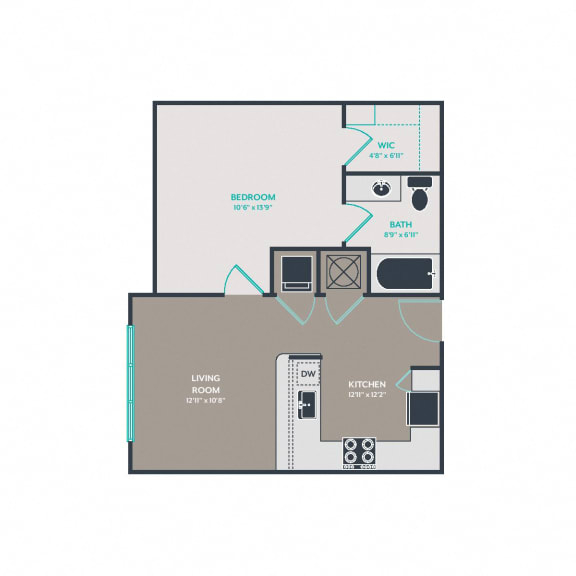 A2 Floor Plan at Link Apartments&#xAE; West End, Greenville