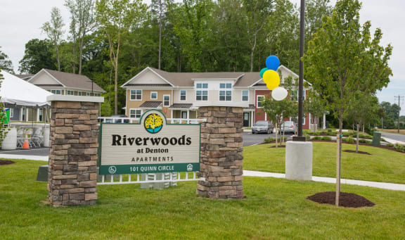 Riverwoods at Denton Apartment Community Entrance