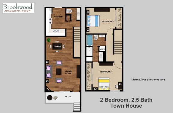Floor Plan  2 Bedroom Townhouse