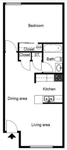 Floor Plan  One bedroom