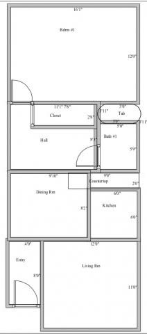 Floor Plan  1 bedroom