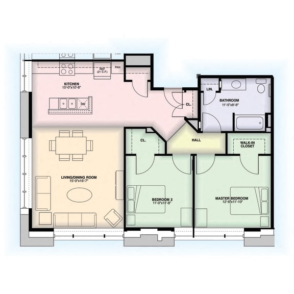  Floor Plan Cadillac House 2 Bedroom