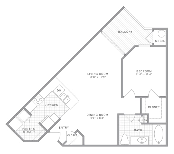 A3 Floor Plan at AVE Union, Union, New Jersey