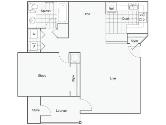 Floor Plan | Hanover Apartments For Rent in Beaverton, OR