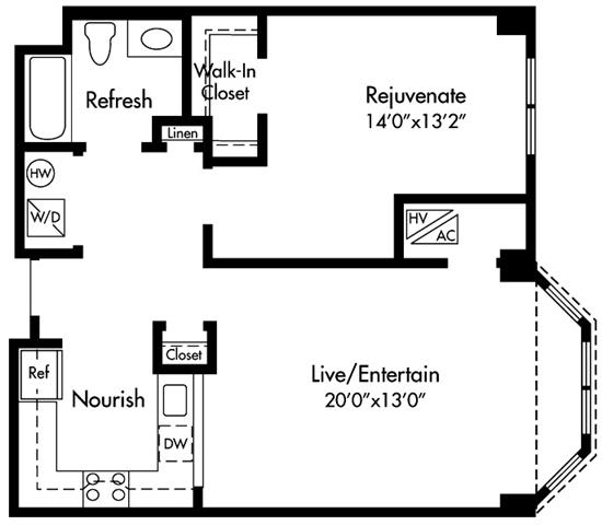Select homes feature Upgraded Kitchen with Granite Counters, Sleek Grey Plank Flooring, Open-Concept, 20-Foot Living Space, King Size Bedroom, Walk-in Closet, Spa Bath, Washer/Dryer and Optional Bay Window