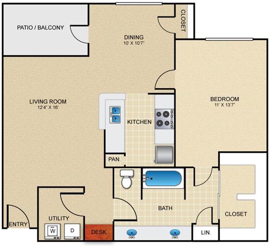 A3 Floor Plan at Estates at Bellaire, Houston, TX