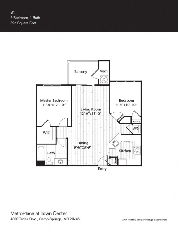 Floor Plan  Gallery Place Floor Plan at Metro Place at Town Center, Maryland, 20746