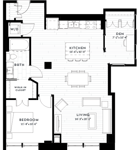 1+A Floor plan 1+A Floor plan at Custom House, Minnesota, 55101