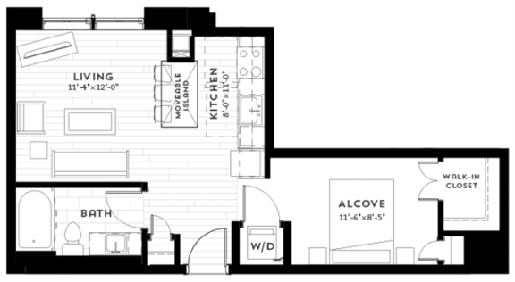 A4 Floor plan at Custom House, St. Paul, 55101