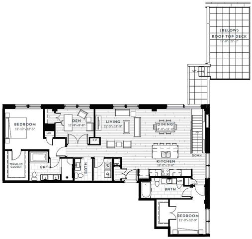 PH6 Floor plan PH6 Floor plan at Custom House, St. Paul, Minnesota