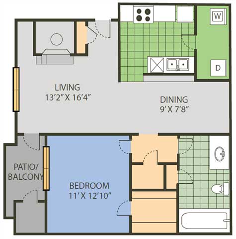 Floor Plans of Chatham Court Reflections in Dallas TX
