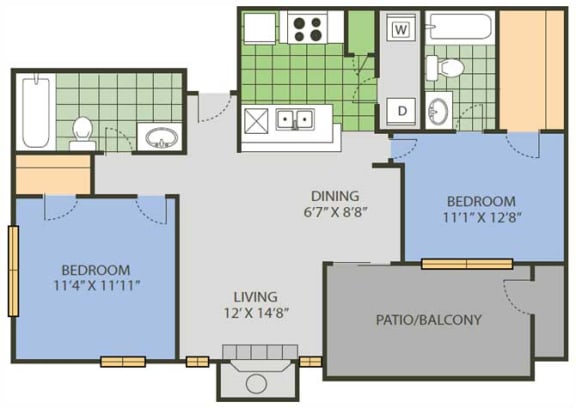 Floor Plans of Chatham Court Reflections in Dallas TX