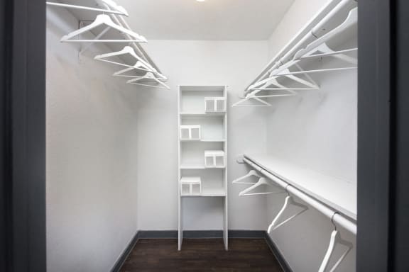 Walk-In Closets With Built-In Shelving at The Ivy, Austin