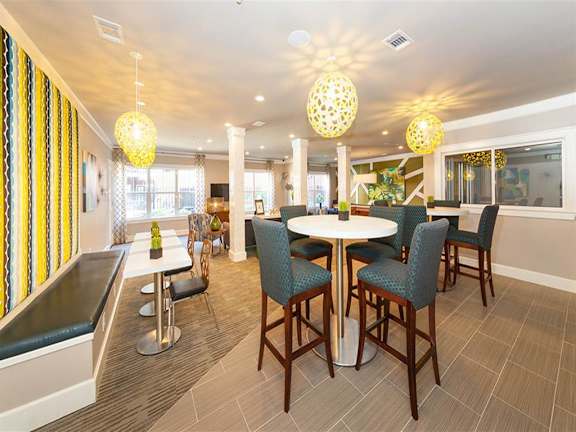 Dining room interior at The Point At Westside, Atlanta, Georgia