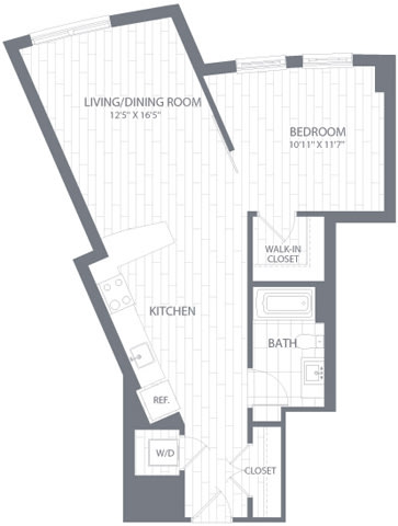 A1 Floor Plan at Element 28, Bethesda