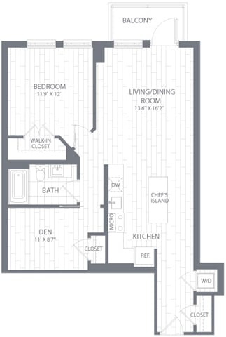 A2 Floor Plan at Element 28, Bethesda, Maryland