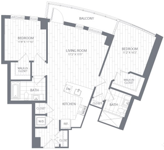 B1 Floor Plan at Element 28, Bethesda, MD