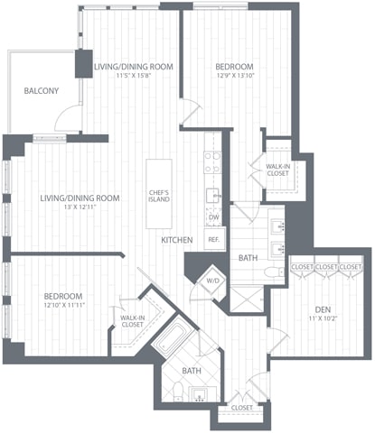 B2 Floor Plan at Element 28, Bethesda, MD, 20814