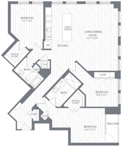 C1 Floor Plan C1 Floor Plan at Element 28, Bethesda, Maryland