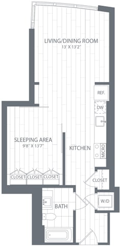 S1 Floor Plan S1 Floor Plan at Element 28, Maryland, 20814