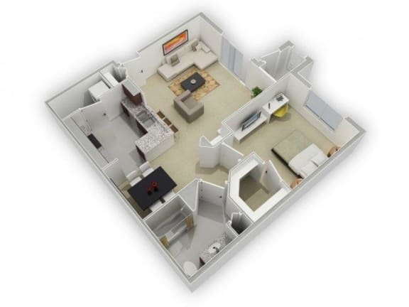 The Cornish Floorplan at Algonquin Square Apartment Homes, Algonquin, IL 60102