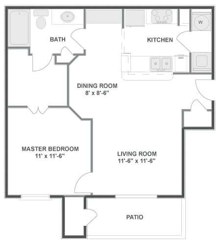 one bedroom apartments in 77054
