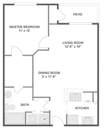 one bedroom apartments in 77054