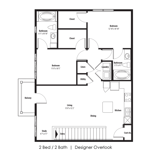 2 Bedroom at Legacy Commons, Omaha