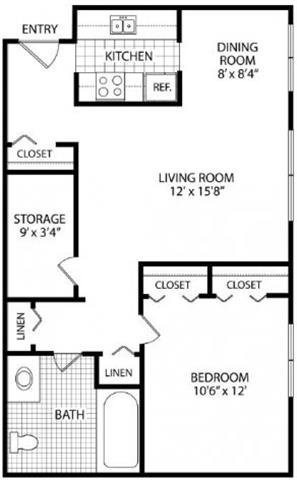  Floor Plan One Bedroom