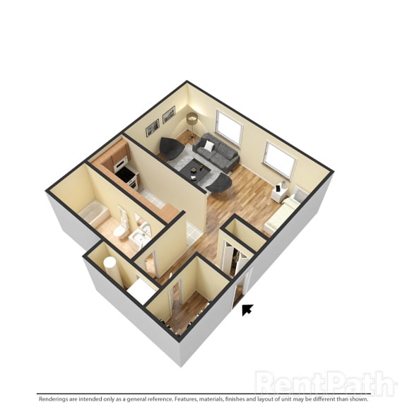 Floor Plan  Attractive Studio Floor Plan at Hamilton Square Apartments, Westfield, Indiana