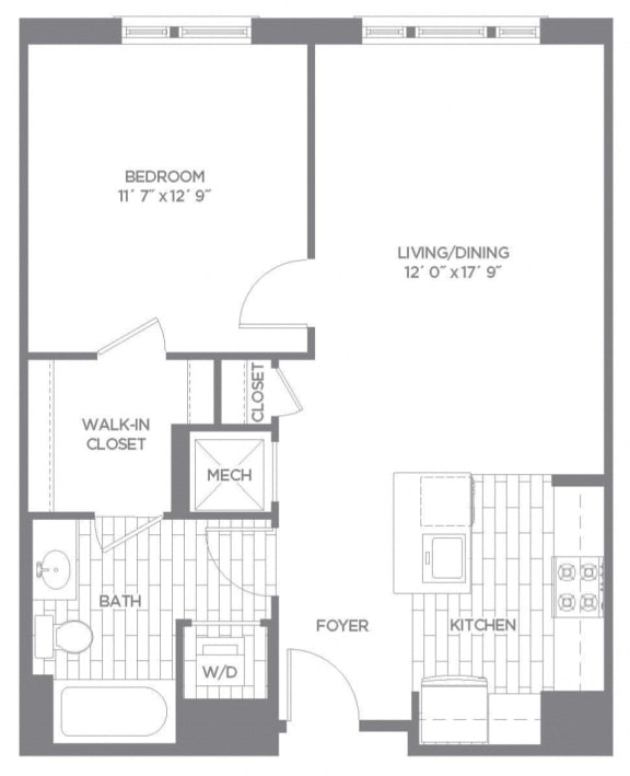 Floor plan Floor plan at The Asher, Alexandria, VA, 22314
