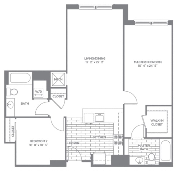 Floor plan Floor plan at The Asher, Alexandria, 22314