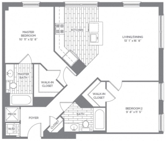 Floor plan Floor plan at The Asher, Virginia, 22314