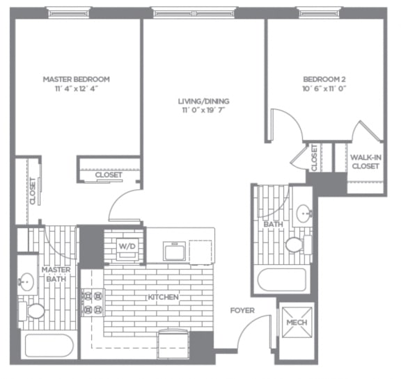 Floor plan at The Asher, Alexandria