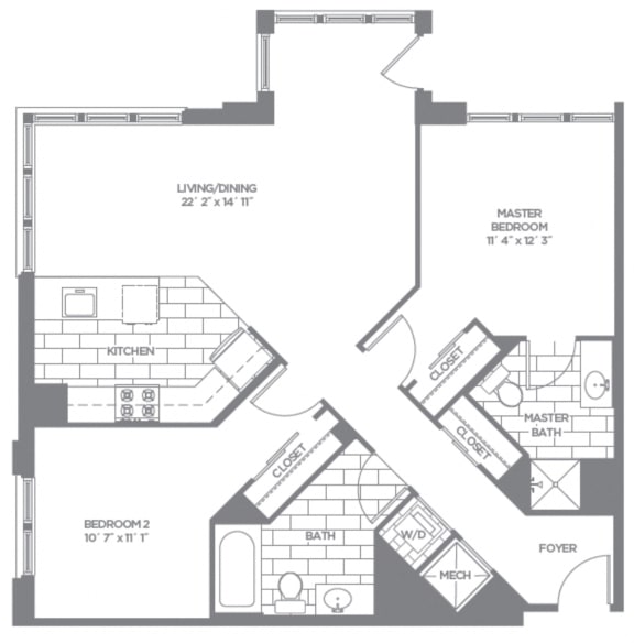 Floor plan at The Asher, Virginia