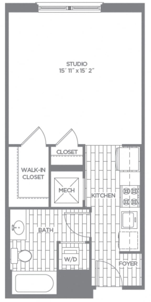 Floor plan at The Asher, Alexandria, VA, 22314