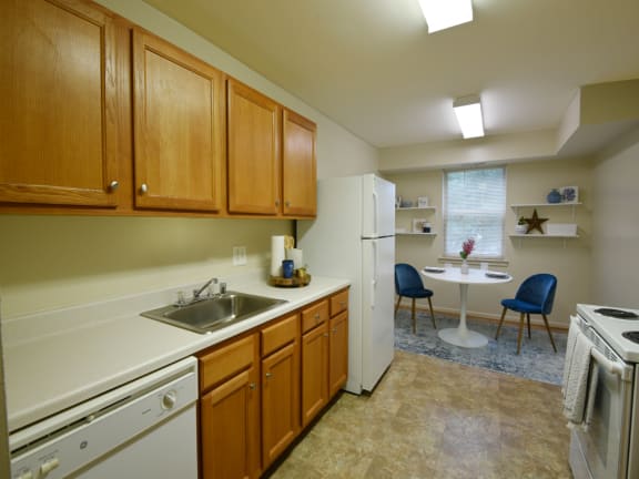 Bright, Eat-In Kitchens at Woodridge Apartments, Randallstown, MD
