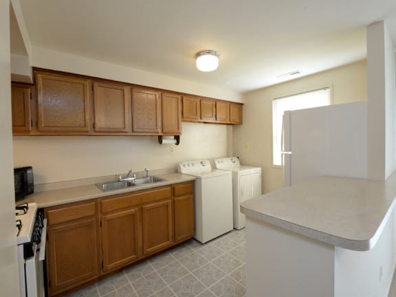 Washer and dryer hookups in every at Yorktowne Townhome