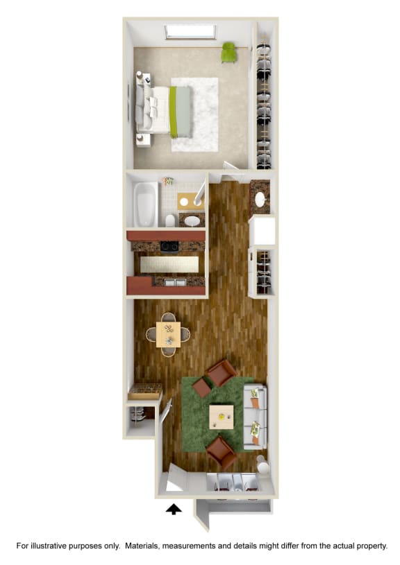 Floor Plan  1 Bedroom or 1 Bedroom with Loft