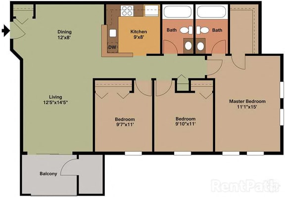 Floor Plans of Clarendon Court in Arlington VA