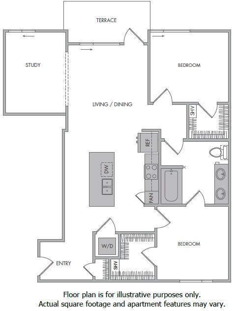 L Floorplan L Floorplan at 1000 Grand by Windsor