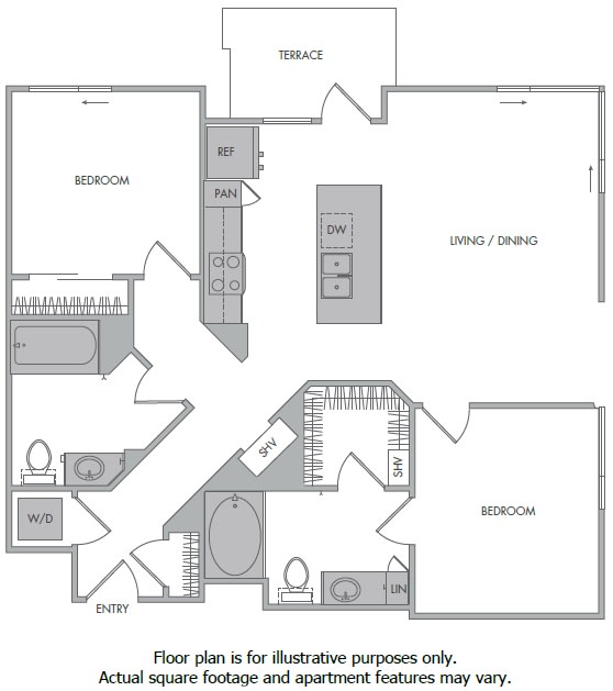 N Floorplan N Floorplan at 1000 Grand by Windsor