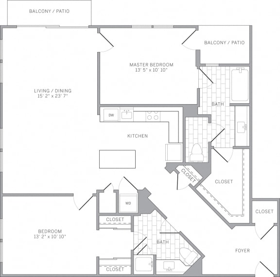 B4 Floor Plan B4 Floor Plan at AVE Emeryville at Bay Street, Emeryville, CA