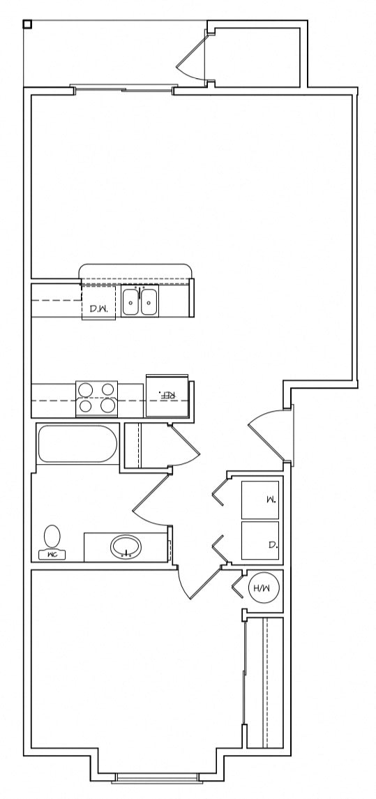 Floor Plan  Sutherlin, OR Falcon Ridge Apartments 1 bedroom 1 bath