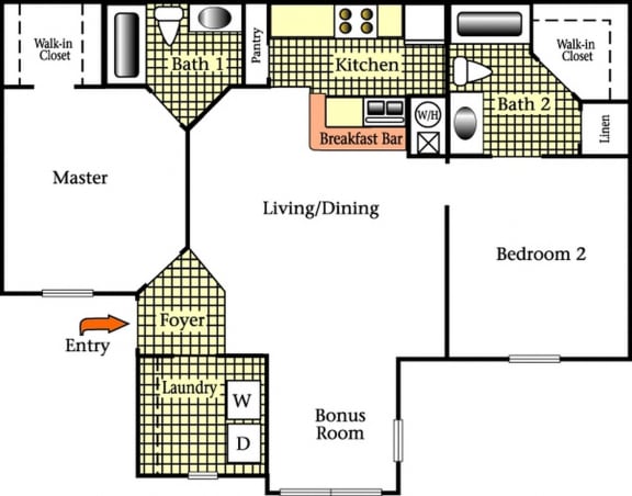  Floor Plan Two bedroom