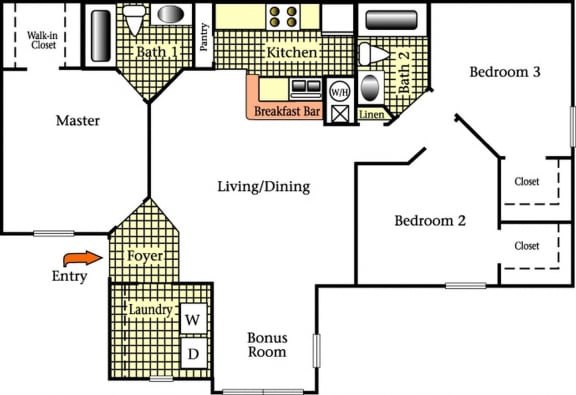  Floor Plan Three bedroom