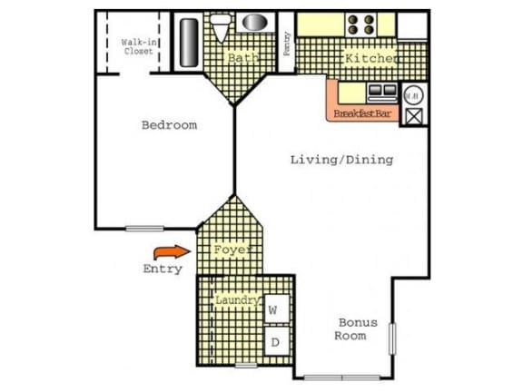  Floor Plan One bedroom